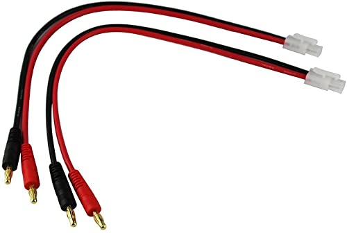 Cavo Di Ricarica Per Batterie LiPo 14AWG 30 Cm - Connettore Tamiya Maschio A Spina Banana 4 Mm, Per Modellismo RC