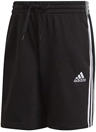 adidas Essentials French Terry 3-Stripes Shorts - Black | adidas Australia