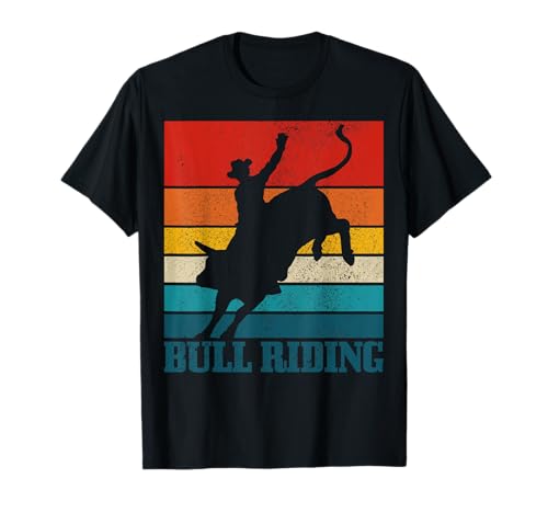 Bull Riding Rodeo Cowboy Western Vintage Bull Rider Regalo Maglietta