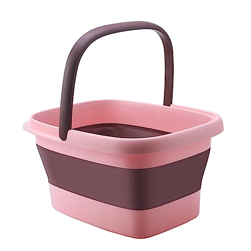 MUCKLILY 1Pc Foot Bath Bucket Portable Foot Basin for Relaxation Durable TPE Material Space Saving Design for Home Travel for Soaking Feet and Relieving Fatigue