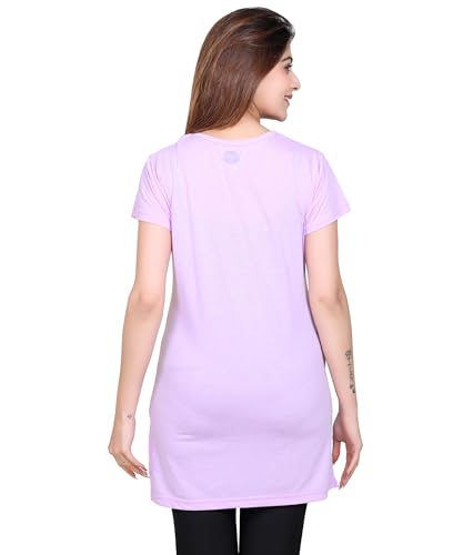 Image of DG Divine GirL Women's Cotton Printed Long Regular Fit Round Neck Top /T-Shirt /Tshirts