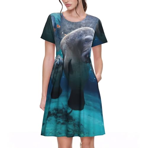 Robe décontractée à manches courtes légère pour la chaleur