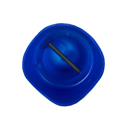 Large Trampoline Enclosure Pole Caps with Screw-in Bolts, Only Fit for Poles 1.5 Inch Diameter, 6 Piece, Blue