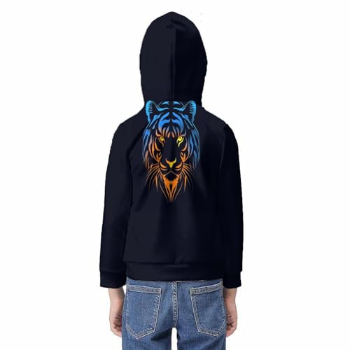 Pull Capuche Tigre pour Ados Sweat Confortable Cour de Récré