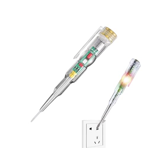 電気テスターペン - 電圧チェッカー 非接触検電器 | LEDインジケーター 配線断線チェッカー コンセント検査,配線 断線 故障調査 コンセント テスト 家電修理