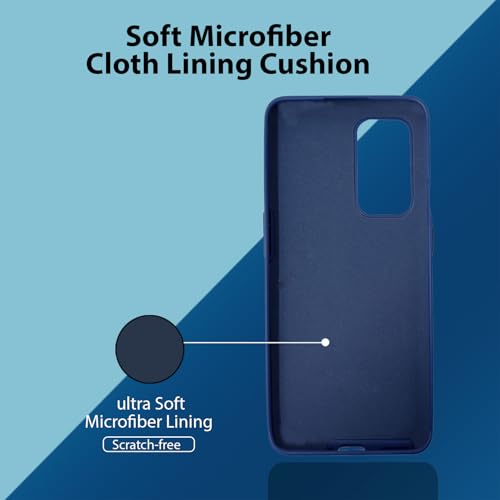 Image of LIRAMARK Liquid Silicone Soft Back Cover Case for OnePlus 9 /1+9 (Midnight Blue)