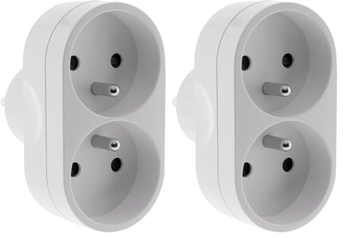 Multiprise biplite pour façade 16A...