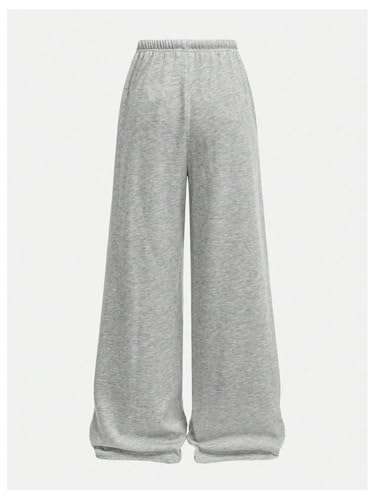 Girl's Wide Leg Baggy Sweatpants Sports Elastic Waist Long Track Pants Trousers with Pockets2