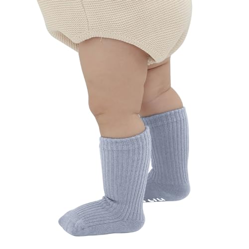 Baby Girls Boys Crew Socks Kids Toddler Non Slip Socks with Grips Infant Floor Socks Newborn Soft Athletic Socks2