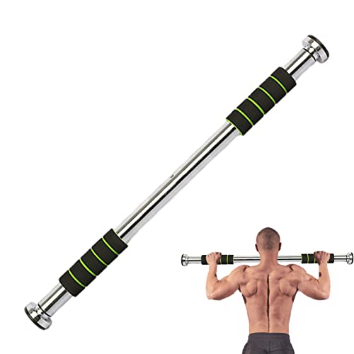 Dispra Chin Up Exercise Stick, Electroplated Steel Pull Up Bar Stick, No-Screw Installation Pullup Fitness Bar, 440Lbs Weight Capacity Ergonomic Grip Chin Up Tool For Workout Gym Powerlifting #TOP2