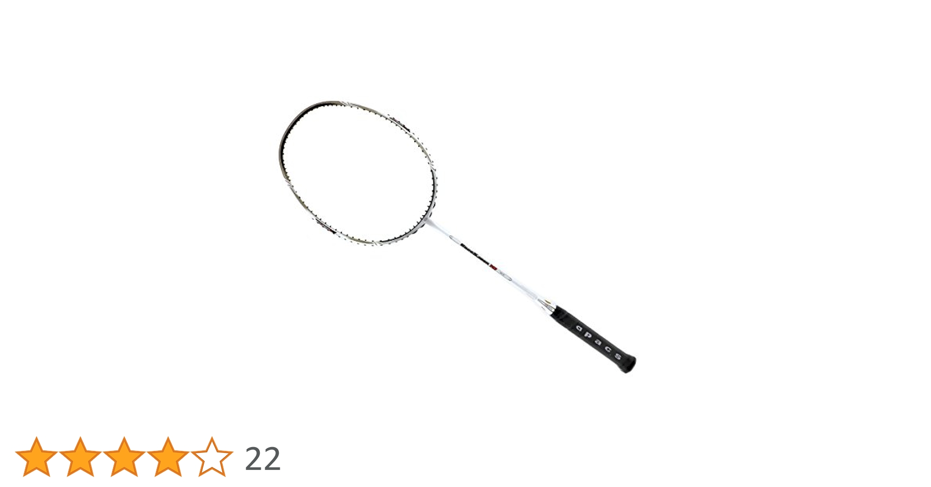 ◆apacs◆EDGESABER 10 ホワイト◆MAX38LB◆白◆WHITE Apacs EdgeSaber 10 (Red) Badminton Racket