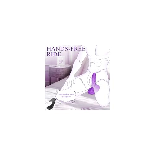 Image of Riding Dildo Vibrator Adult Toy - 360 Swing Dildos Sit-On Grinding Sex Toy, Remote Control Sex Machine with 9 Swings Vibrations for G Spot Anal Clit Stimulation, Adult Sex Toys Games, Purple