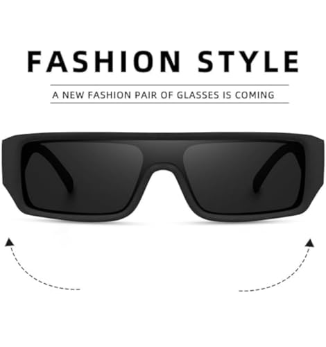 Image of Full Rim Square Branded and Stylish Sunglasses | 100% UV Protected | Men & Women | Medium | Black Frame /Black Lens - Pack of 1