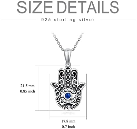 Acciaio Inox Oro Giallo Argento Hamsa Malocchio Cristalli Blu - Foto 10