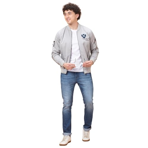 Image of Being Human Grey Regular Fit Men's Jacket Clothing