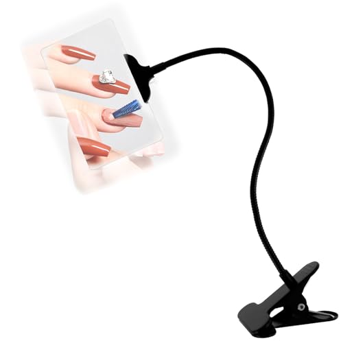 5X Magnifying Glass with Clip Adjustable Flexible Gooseneck Reading Magnifier 15x9cm Large Page Hands Free Magnifier, Clip on Magnifying Glass Easy Install Easy to Use for Reading Books Crafts