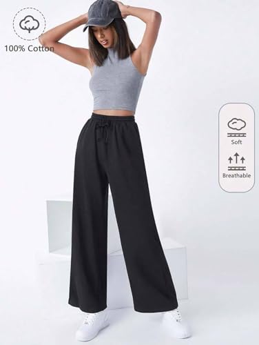 Image of KOTTY Womens Solid Anthracite Black Drawstring Track Pant