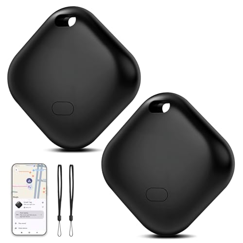 GPS Tracker Android, Smart Tag Android Kompatibel mit Googles ''Find My Device''-App (nur Android), Koffer Tracker Bluetooth Key Finder für Koffer, Rucksäcke, Geldbörsen und Taschen,2 Stück