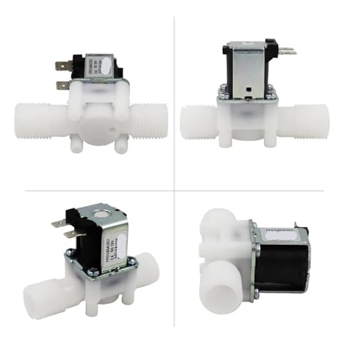 Válvula solenoide 24V de plástico interruptor de control de agua normalmente cerrado 1/2" 2