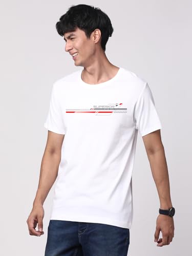 Image of ADRO 100% Cotton Lycra Tshirts for Men Combo Pack of 3 | Regular Fit | Printed T Shirt | Round Neck Half Sleeve| Mens Tshirts