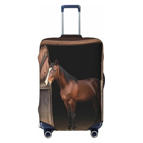 Travel Luggage Cover Fashion Suitcase Protector Barn Horse Spandex Baggage Covers Washable Suitcase Covers Anti-Scratch Luggage Cover Protectors Fits 18-32 Inch Suitcases Medium