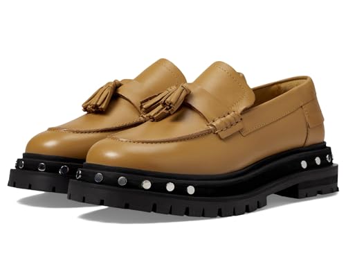 Image of Free People Teagan Tassel Loafers for Women - Sleek Leather Upper - Lugged Platform Sole - Synthetic Outsole