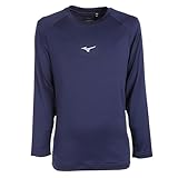 MIZUNO ジュニア・ローネック・長袖 ネイビー 160