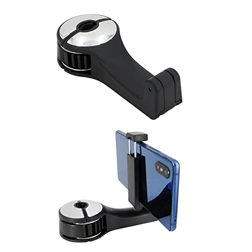 Juzinqu Ganchos de Asiento de Coche para Bolsos | 2 Soportes para Ganchos de Coche 2 en 1 | Soporte para reposacabezas Oculto para Coche | Gancho para reposacabezas de Soporte de teléfono para Coche Cover