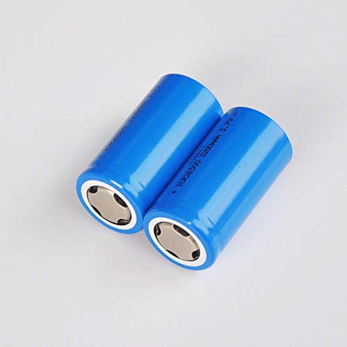XIXIML 3.7V 26500 Lithium ion Rechargeable Battery icr26500 li-ion Cell baterias 3200MAH for Flashlight Electric Razor shaver-2PCS