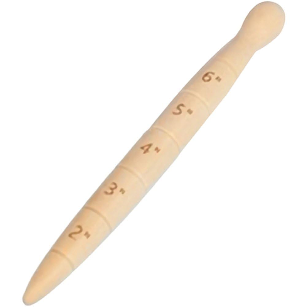 Danlai Wooden Dibber Hand Tool Bulb Planting Tool with Measurement Markings Garden Soil Hole Maker Seedling Planter