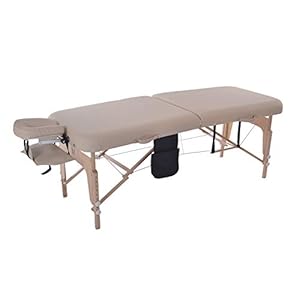 Massunda Comfort Deluxe Massagebank – Deluxe Massagetisch – ergonomische Klappliege – Premium Wellnessliege – hochwertige Kopfstütze – Creme