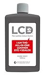 LCD All-in-One Leather dye & Sealer - Repair & Restore Paint, Permanent Colour for Sofas, Shoes, Handbags, Clothing, self Sealing 100ml by The Leather Colour Doctor (Dark Grey)
