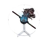 HFZ 3DhologramFan with Transparent Protective Cover,WiFi & App-Controlled, High-Brightness LED,700 Video Materials, Perfect for Trade Shows & Exhibitions (13.4-inch(APP+WIFI+Remote+Bluetooth+Cover))
