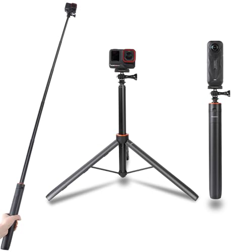 PellKing 59�C���` �C���r�W�u���Z���t�B�[�X�e�B�b�N�O�r Insta360 X5/X4/X3/ONE X2/GO 3s/DJI Osmo 360�p �����|�[�� ���߉\�Ȗh���n���h���O���b�v GoPro�p