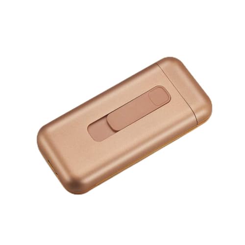 Boîte à cigarettes pour 20 pièces avec briquet électronique USB intégré étanche couleur doré mince