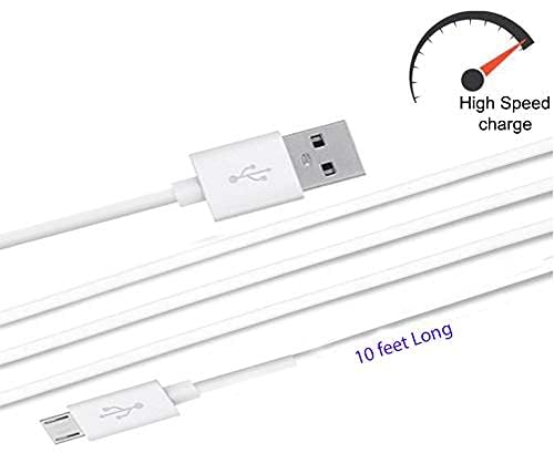 Image of Micro USB Cable (V8 Cable) with High Speed, Fast Sync & Charging Cord for for Samsung Micromax LG Motorola Nokia Redmi Lenovo Vivo Opo and All Android Smartphones - White