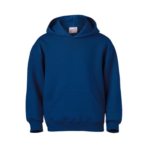 Soffe MJ Big Boys' Basic Hooded Sweatshirt, Navy, Large