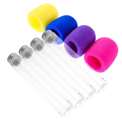 UPKOCH Microphone Factice Plastique Coloré Lot de 8 Tubes à Bonbons Accessoires de Karaoké pour Fête Disco Jouet pour Chanteur Apparence Réaliste pour Garçon et Filles et Adultes