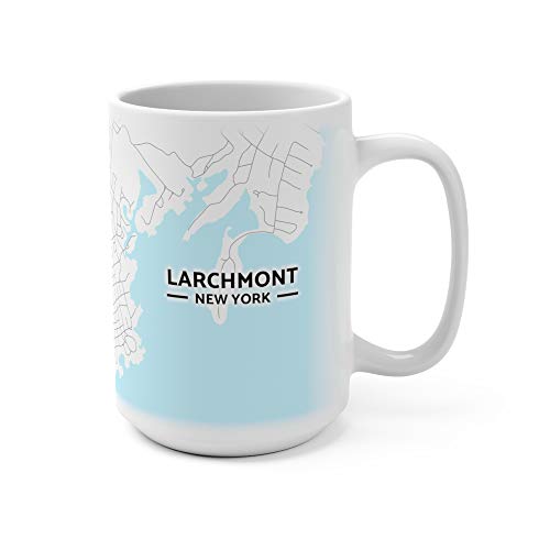 Mug Mapa Larchmont Nueva York 15 oz miniatura 1