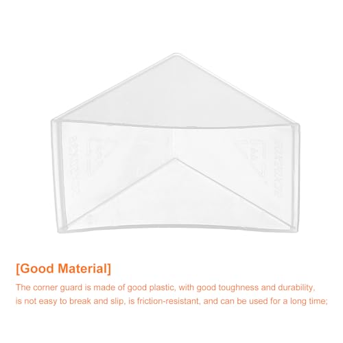 Image of uxcell 8Pcs Plastic Corner Protectors 36x66mm Right Angle Shape Glass Corner Guards Cushion for Corner Protection of Glass, Mirror, Tile, White