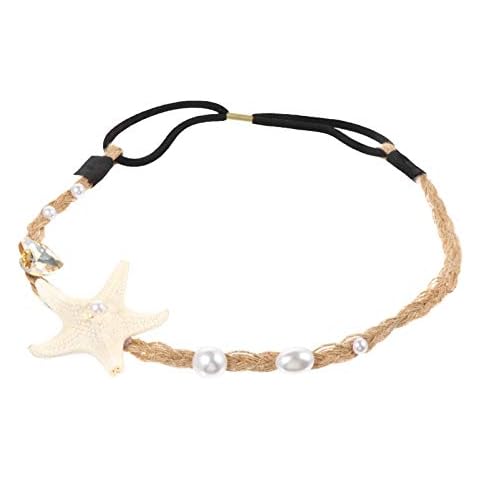Minkissy Boho Sea Star Bridal Headband Cover