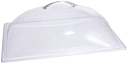 GN 1/1 della Cupola Campana in policarbonato Trasparente con Impugnatura in Metallo Cromato, Si Adatta a Tutte Le Tasche/GN 54 x 33,3 x 16 cm | erk