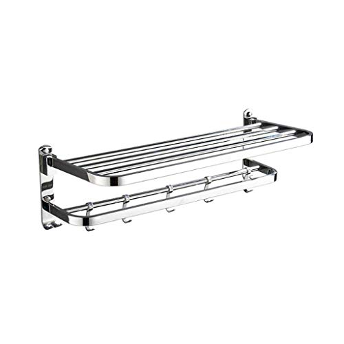 Porte-serviette multifonction pliable 60cm LWX pour salle de bain