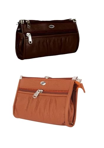 Image of Trendy PU Multi Zip Pocket Daily Use Purse for Women Wallet Bag for Girls Clutches Bag for Women Multicolour Small Handbag Multi card slots phone pocket ladies purse