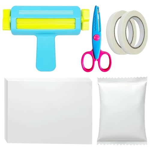 Paper Crimper for Candy Bags Crafting30 Sheets Thin Inkjet PaperDIY Arts Crafts Floral Party Supplies for French Fry Bag Making 6 Different Flower Stickers