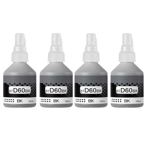 Image of Ink Compatible for Brother BT6000Bk /BT5000 DCP T310, T300, T510, T500, T910, T710, T400W, T450W, T300W, T800W, T700, T810 Printer (BT6000 Black Ink 4 Pcs)