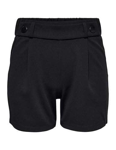 JDY Damen JDYGEGGO JRS NOOS Shorts, Black/Detail:Black Button, M