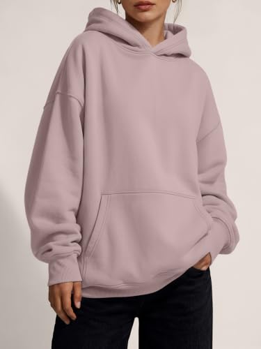 Image of Trendy Queen Women Oversized Hoodies Fall Outfits | Gentle Skin Feel, Aesthetic Drop Shoulder, Large Kangaroo Pocket, Seamless Daily Outfit Match