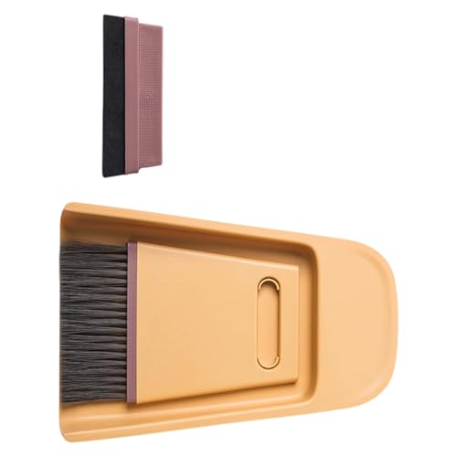 Juego de cepillo de doble función, mango ergonómico fino para cocina, escritorio, baño, escoba y recogedor