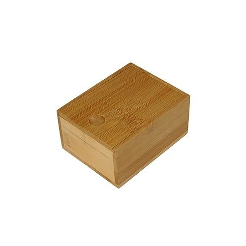 Fackelmann 61143 Boite à Savon, Accessoire Salle de Bain Bambou, Range Savon, Voyage, Boite à Savon Voyage, Bois, 11 x 8,6 x 5,5 cm Marron